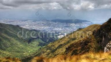 4K超高清图像厄瓜多尔基多市上空